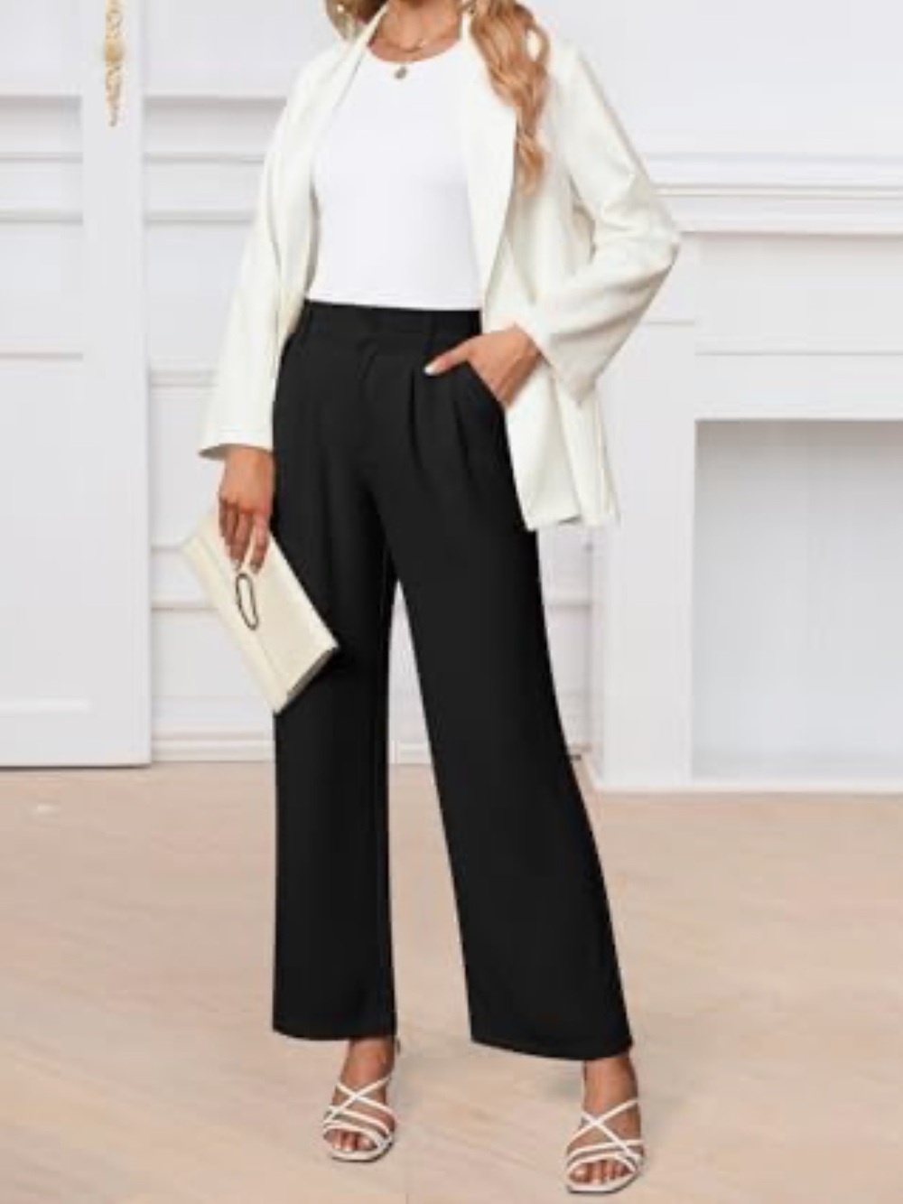 Business Casual High Waist Wide Leg Dress Pants Trousers